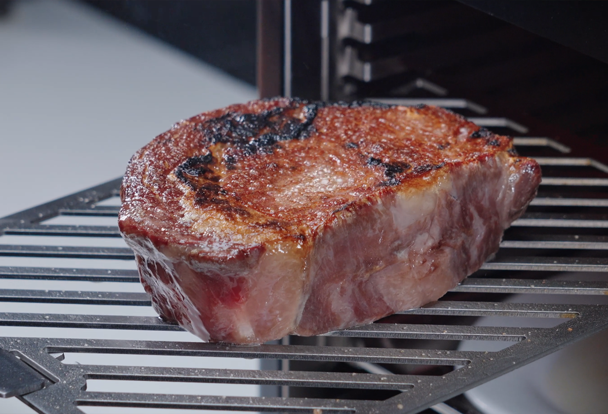 Grilled Rib‑Eye Steak With Sizzling Clarified‑Butter