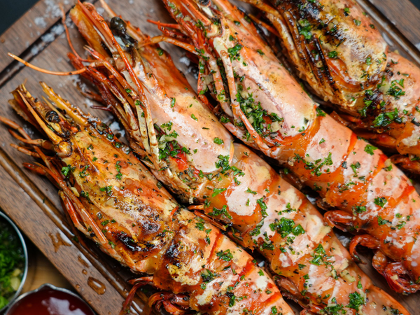 Grilled Garlic Prawns